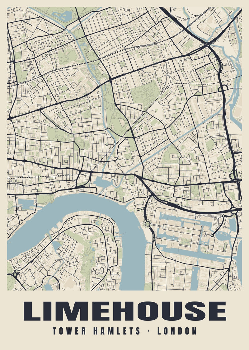 Limehouse Heritage Street Map Poster