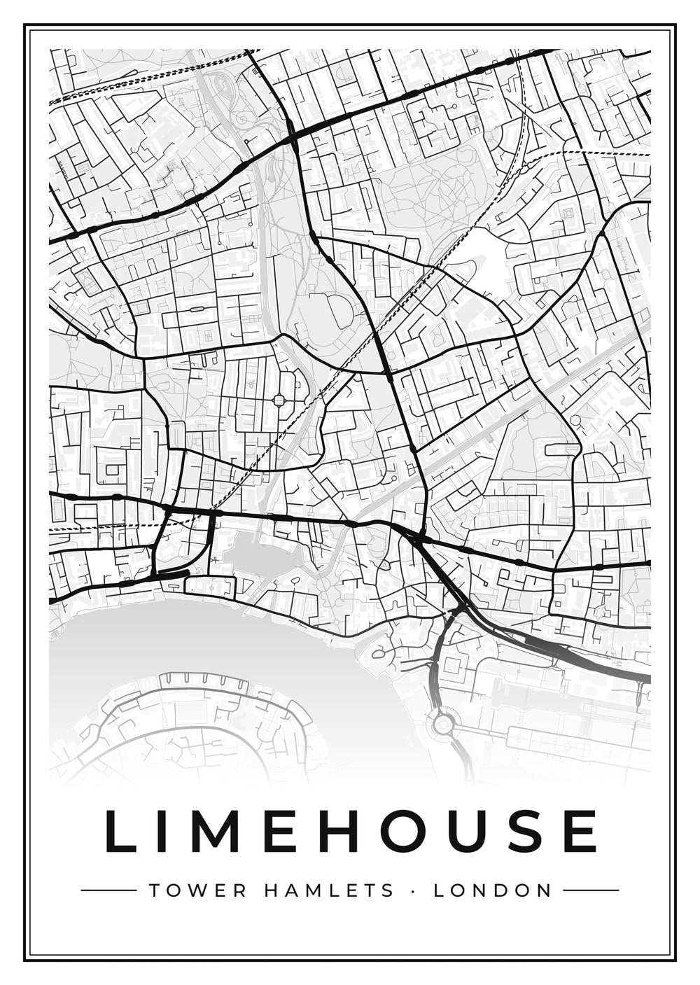 Limehouse Street Map Poster