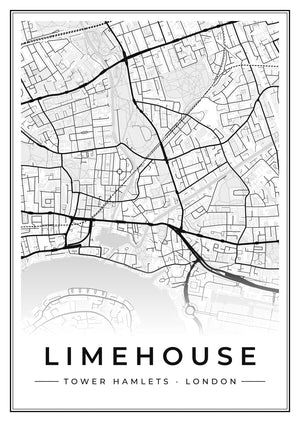 Limehouse Street Map Poster