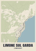 Street map poster of Limone sul Garda, Lombardy