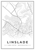 Street map poster of Linslade town centre, Bedfordshire