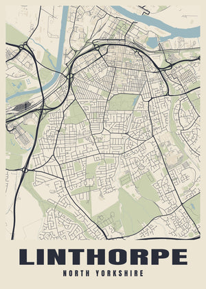 Linthorpe Street Map Poster