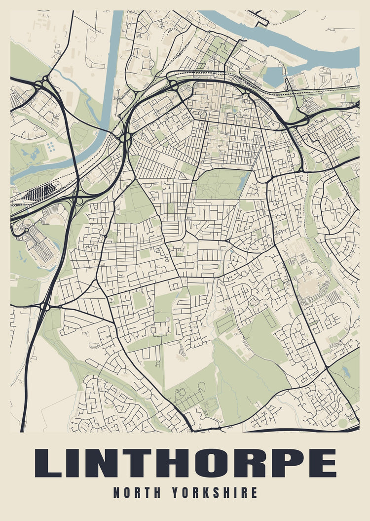 Linthorpe Street Map Poster