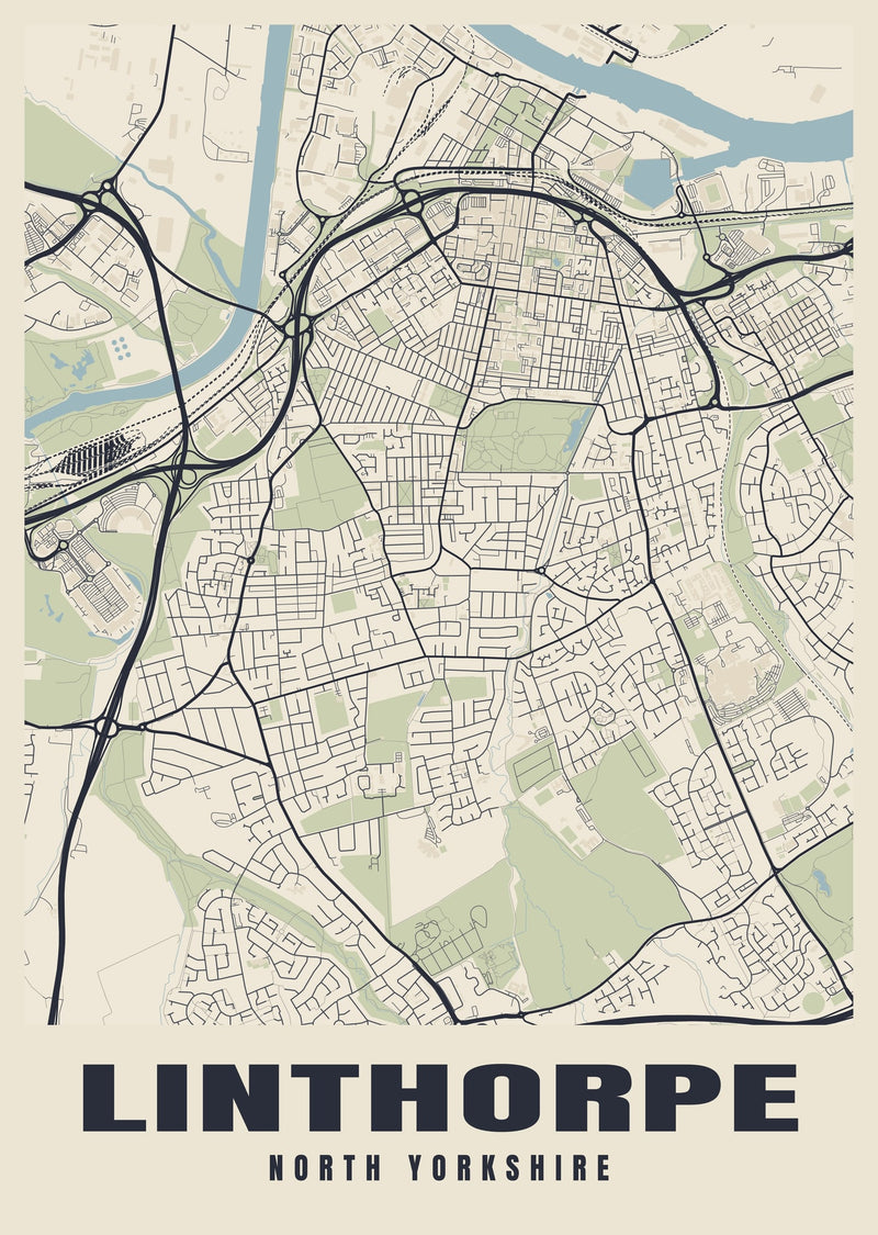 Linthorpe Street Map Poster