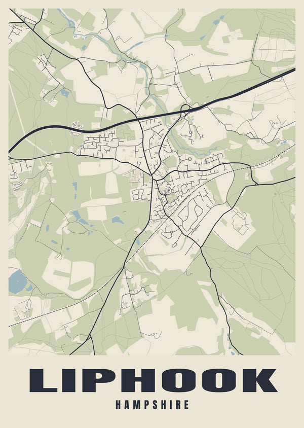 Liphook Street Map Poster