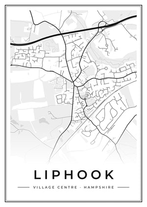 Liphook Village Centre Street Map Poster