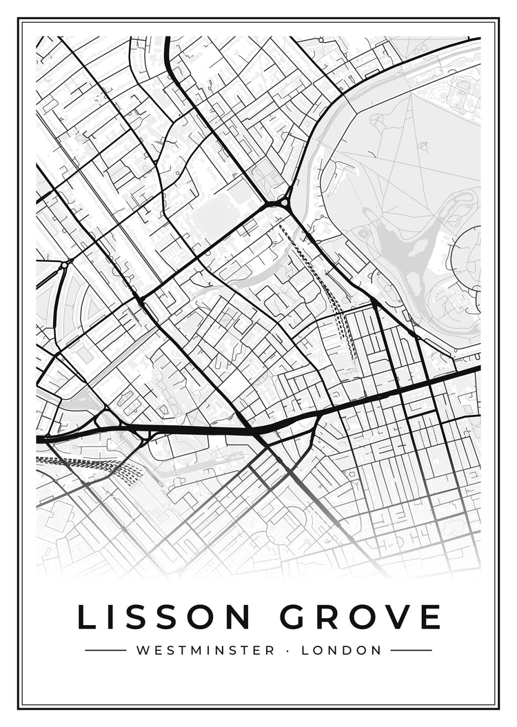 Lisson Grove Street Map Poster