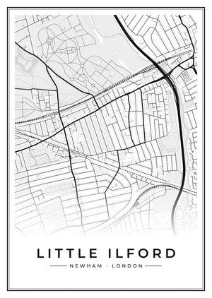 Little Ilford Street Map Poster