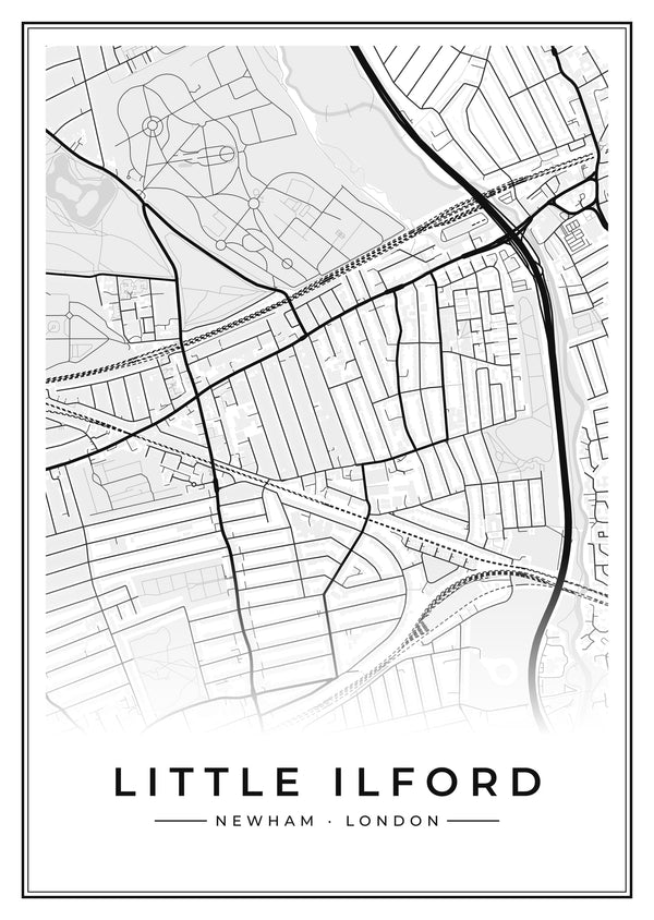Little Ilford Street Map Poster