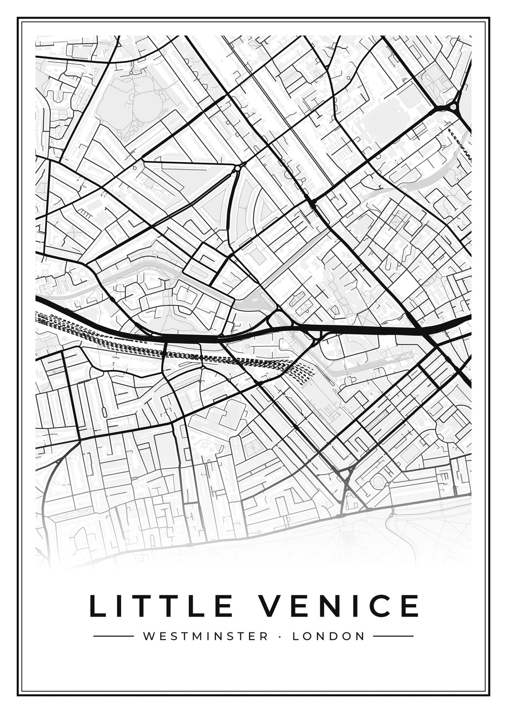 Little Venice Street Map Poster