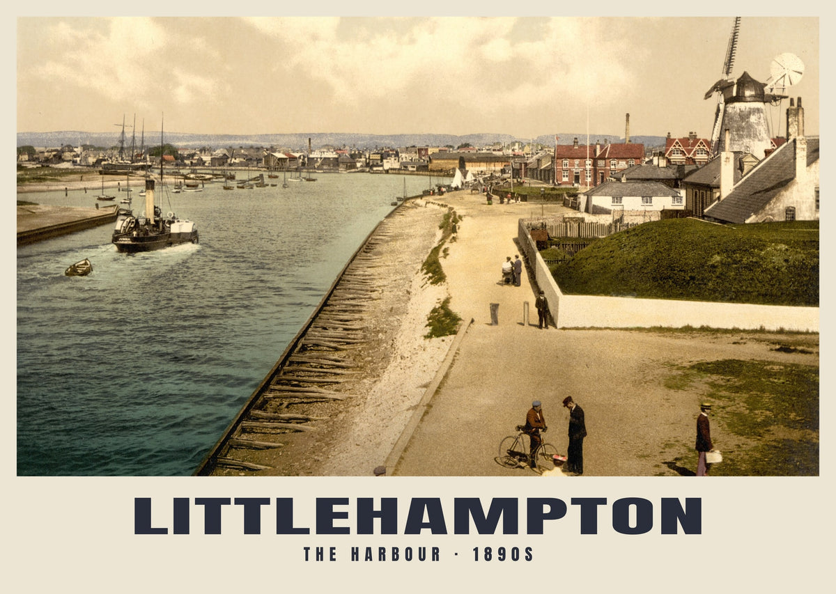 The Harbour, Littlehampton, 1890s heritage photograph