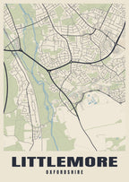 Street map poster of Littlemore, Oxfordshire
