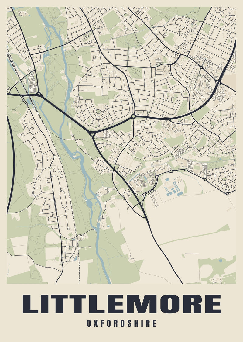 Littlemore Street Map Poster