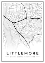 Street map poster of Littlemore village centre, Oxfordshire