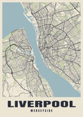 Street map poster of Liverpool, Merseyside