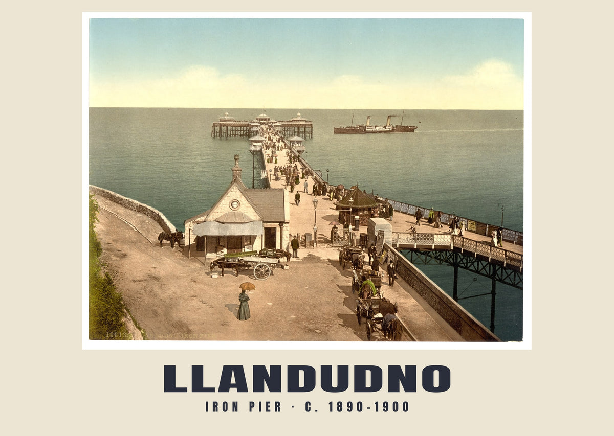 Iron pier, Llandudno, c. 1890–1900 heritage photograph
