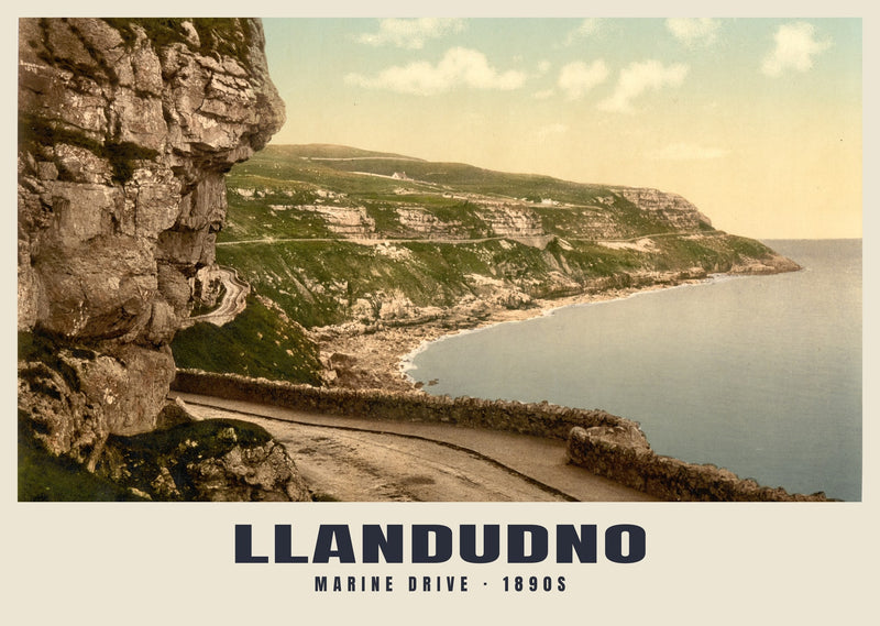 Marine Drive, Llandudno, ca. 1890–1900 Historischer Druck
