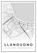 Street map poster of Llandudno town centre, Caernarfonshire