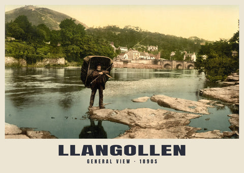 Algemeen gezicht, Llangollen, ca. 1890–1900 Heritage Print