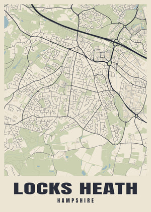 Locks Heath Street Map Poster