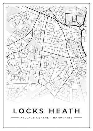Locks Heath Village Centre Street Map Poster