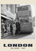 Cola del autobús, London, 1947 — Lámina de fotografía histórica
