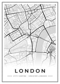 Street map poster of London city centre, Greater London
