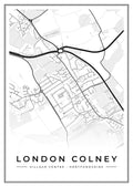 Street map poster of London Colney village centre, Hertfordshire