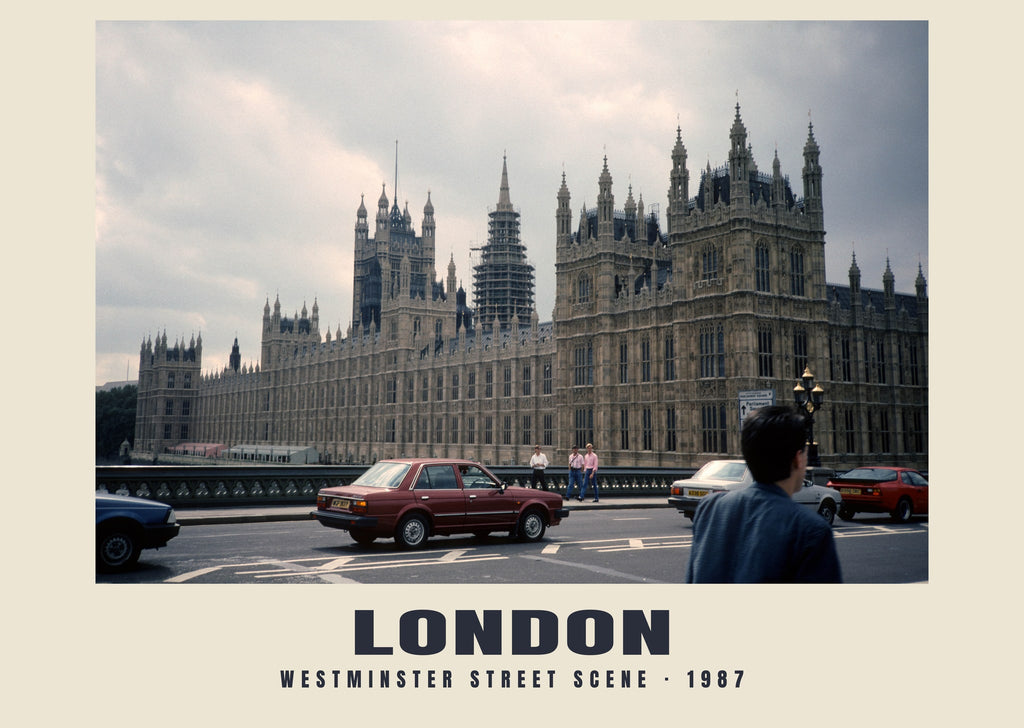 Westminster street scene, London, 1987 heritage photograph