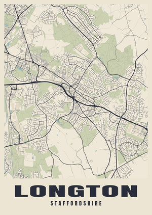 Longton Street Map Poster