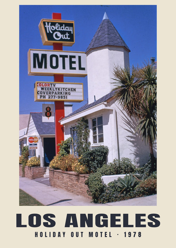 Holiday Out Motel, Los Angeles — 1978 · Wydruk historycznej fotografii