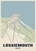 Street map poster of Lossiemouth, Moray