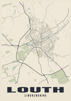 Street map poster of Louth, Lincolnshire