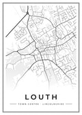 Street map poster of Louth town centre, Lincolnshire