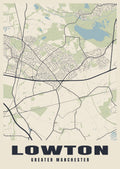 Street map poster of Lowton, Greater Manchester