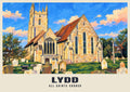 All Saints Church, Lydd poster, Gouache style