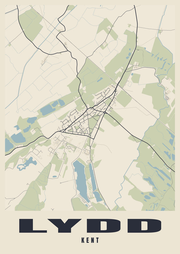 Lydd Street Map Poster