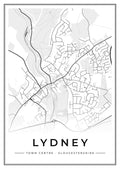 Street map poster of Lydney town centre, Gloucestershire