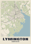 Street map poster of Lymington, Hampshire