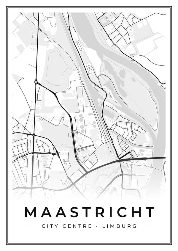 Maastricht City Centre Street Map Poster