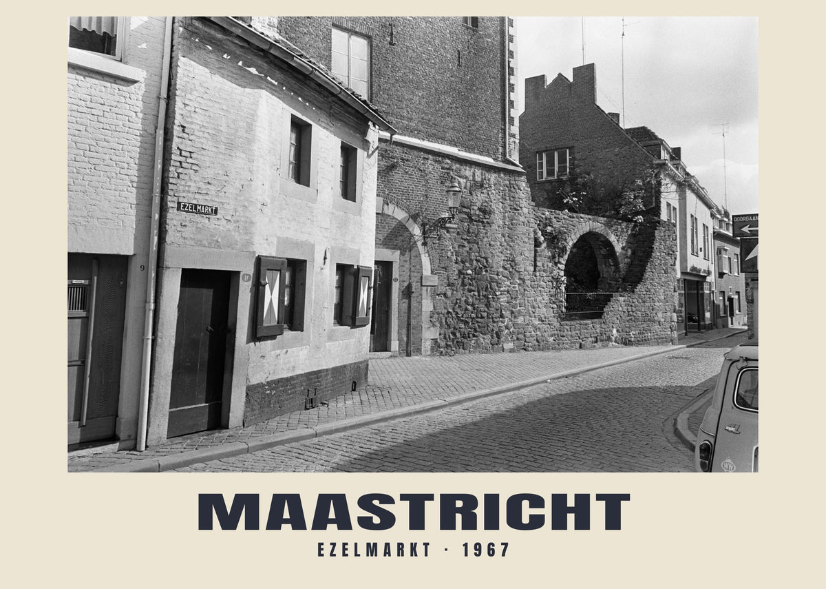 Ezelmarkt, Maastricht, 1967 — Wydruk historycznej fotografii
