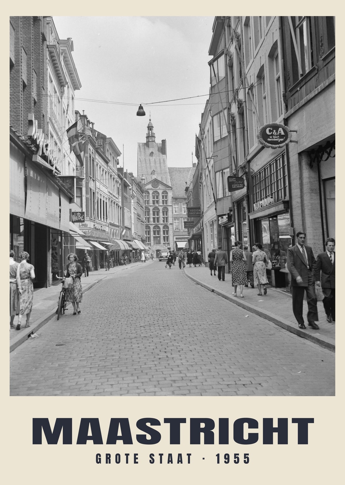 Grote Staat, Maastricht, 1955 — Historischer Fotodruck