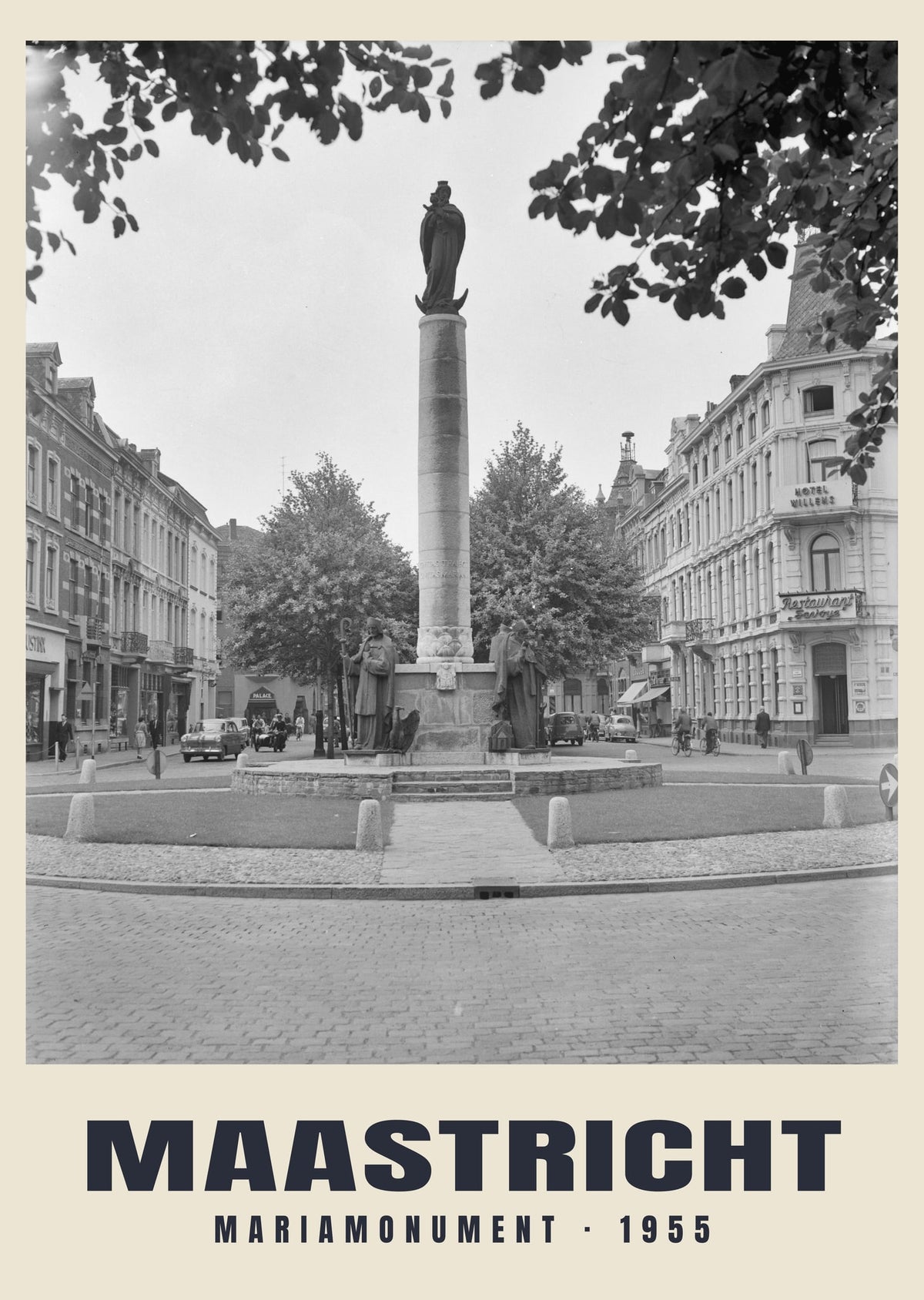 Mariamonument, Maastricht, 1955 — Lámina de fotografía histórica