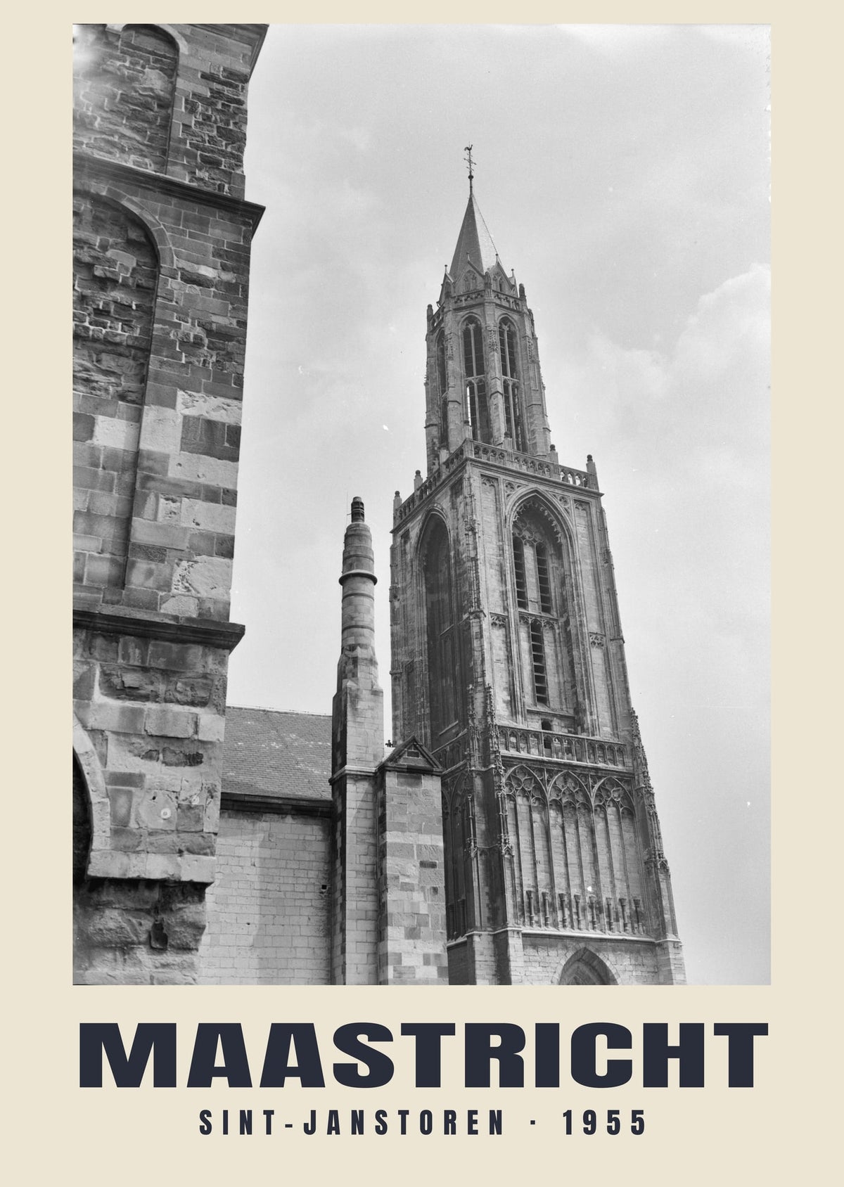 Sint-Janstoren, Maastricht, 1955 — Wydruk historycznej fotografii
