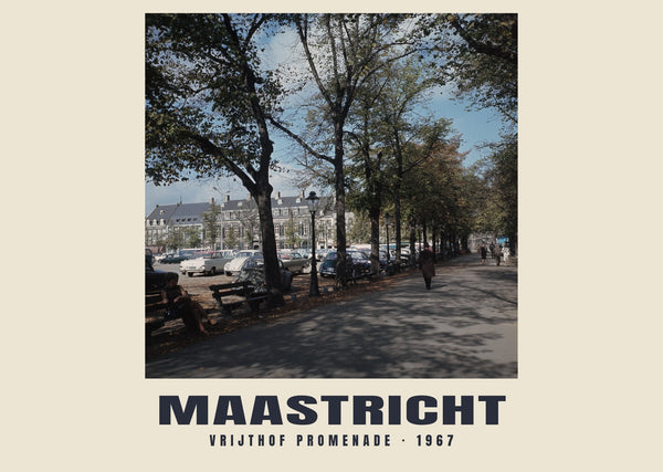 Vrijthof promenada, Maastricht — 1967 · Wydruk historycznej fotografii