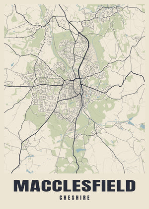 Macclesfield Street Map Poster