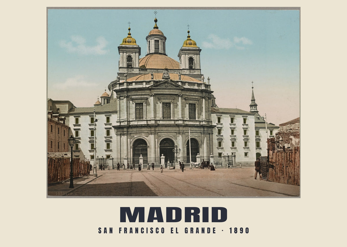 San Francisco el Grande, Madrid, 1890 heritage photograph