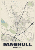 Street map poster of Maghull, Merseyside