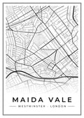Street map poster of Maida Vale, Westminster, London