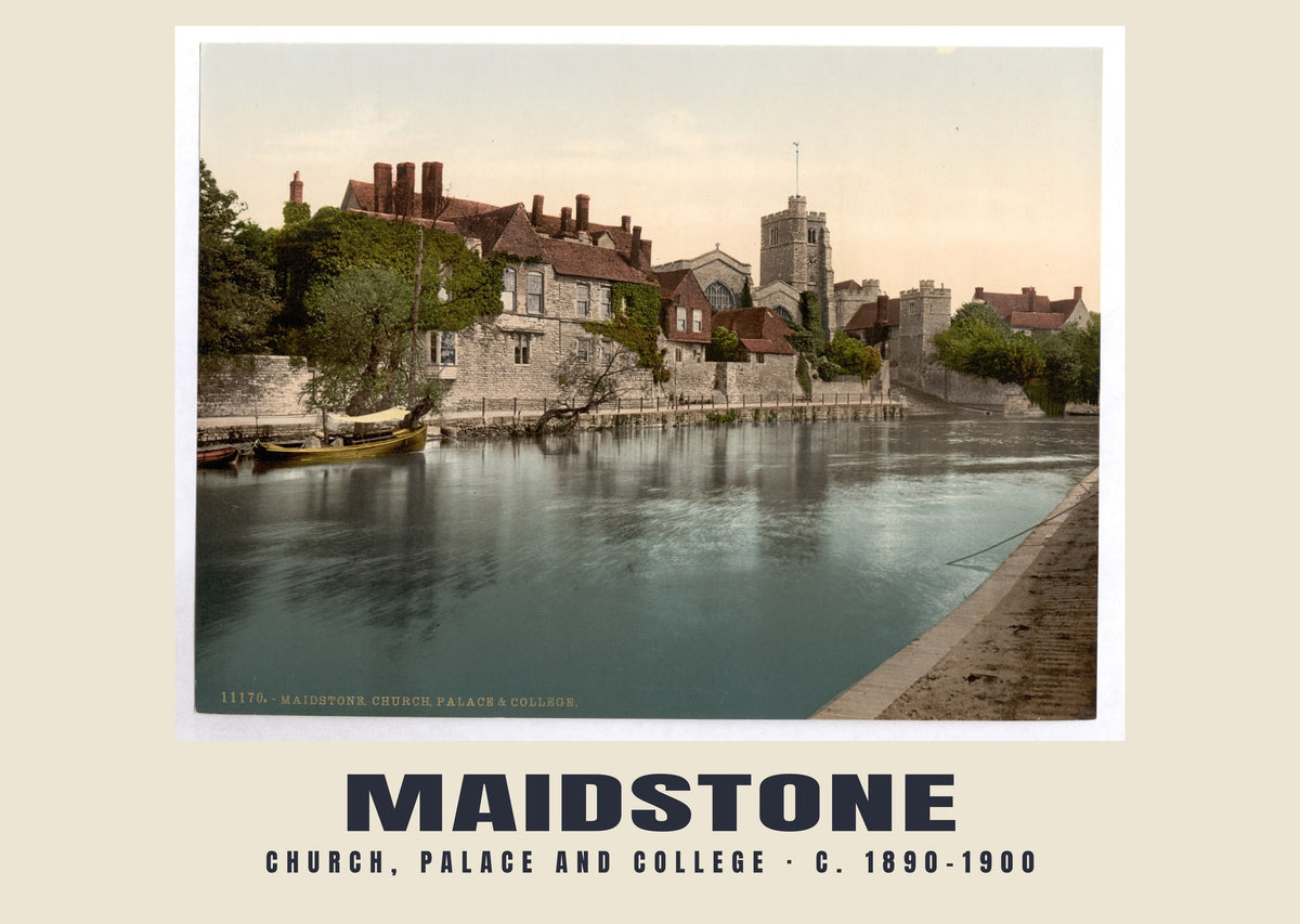 Church, palace and college, Maidstone, c. 1890–1900 heritage photograph